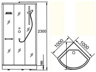 Душевая кабина Eago DZ949 F8 белое стекло Душевая кабина Eago DZ949 F8 белое стекло