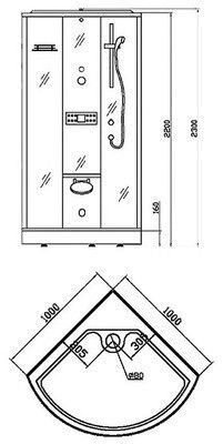 Душевая кабина Eago DZ949 F8 белое стекло Душевая кабина Eago DZ949 F8 белое стекло