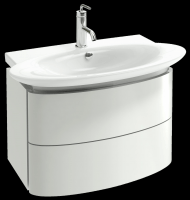 Тумба подвесная Presquile, цвет белый бриллиант, лак, 65 см, [EB1103-G1C]