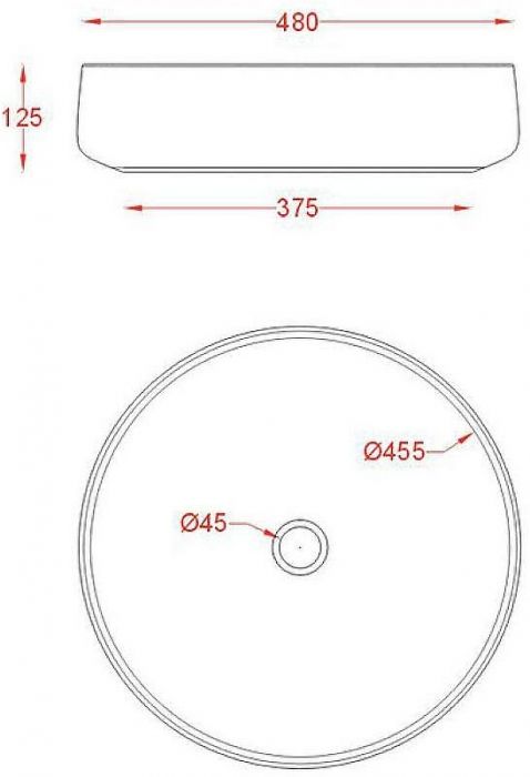 Раковина-чаша Artceram Cognac 48 COL002 05 00 Белая матовая