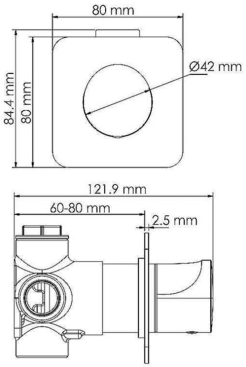 Переключатель потоков WasserKRAFT Weida A268 Хром Переключатель потоков WasserKRAFT Weida A268 Хром