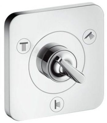 Axor Citterio E Запорный/переключающий вентиль Trio/Quattro 12 x 12, скрытый монтаж, цвет: хром