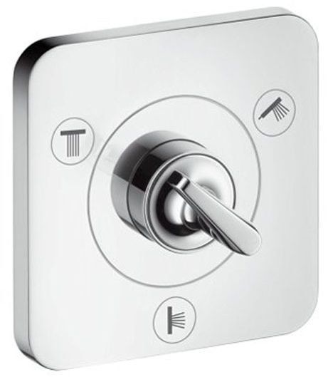 Axor Citterio E Запорный/переключающий вентиль Trio/Quattro 12 x 12, скрытый монтаж, цвет: хром