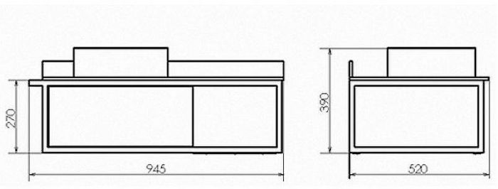 Тумба с раковиной Comforty Лиссабон 95 00-00006269 подвесная Дуб темный