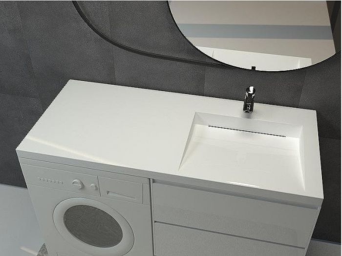 Раковина Stella Polar Берта 120 R SP-00001560 на стиральную машину Белая