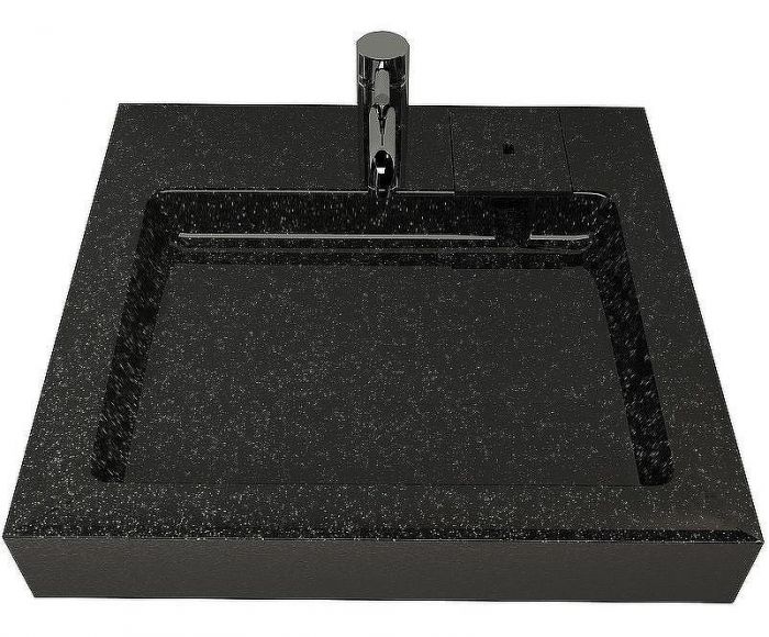 Раковина Stella Polar Солярис 60 SP-00001341 на стиральную машину Черный металлик