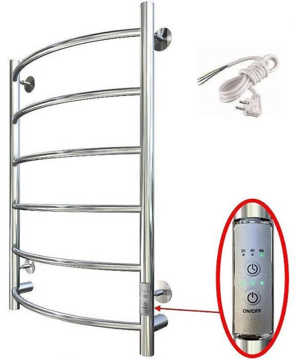 Электрический полотенцесушитель Тругор ПЭК 5 СП 80x40 Хром