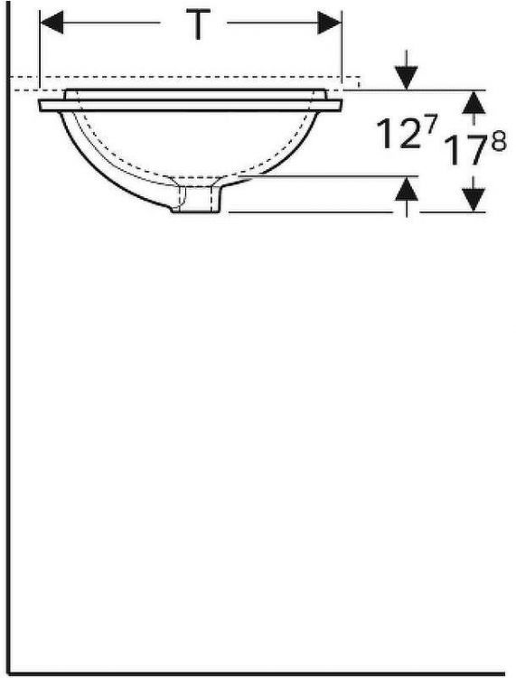 Раковина Geberit VariForm  50 500.764.01.2 Белая