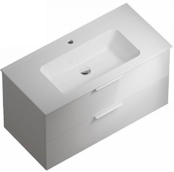 Тумба под раковину Kerama Marazzi Piano 95 PI.F.95\WHT подвесная Белая глянцевая