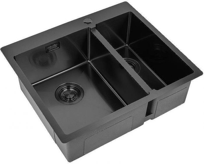 Кухонная мойка ZorG Light Grafit 59 ZL R 590-2-510-L GRAFIT Графит