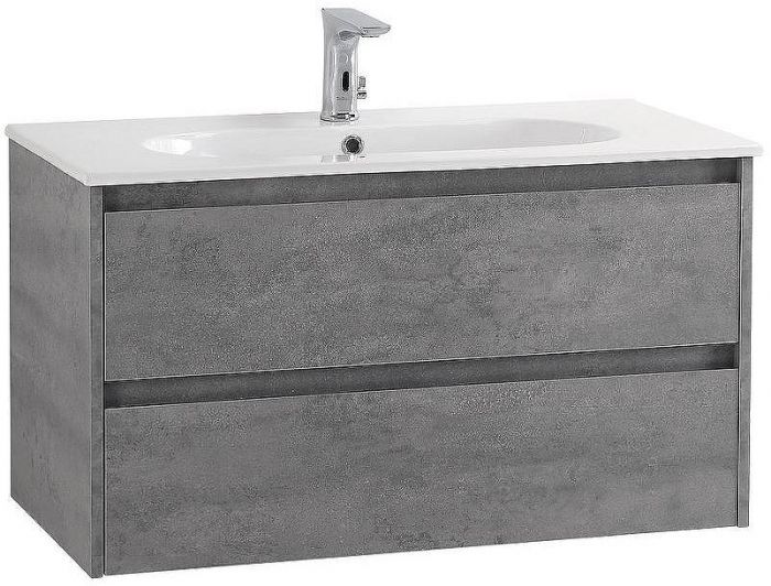 Тумба под раковину BelBagno Kraft 100 KRAFT-1000-2C-SO-CG подвесная Cemento Grigio