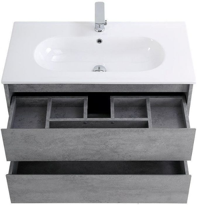 Тумба под раковину BelBagno Kraft 100 KRAFT-1000-2C-SO-CG подвесная Cemento Grigio