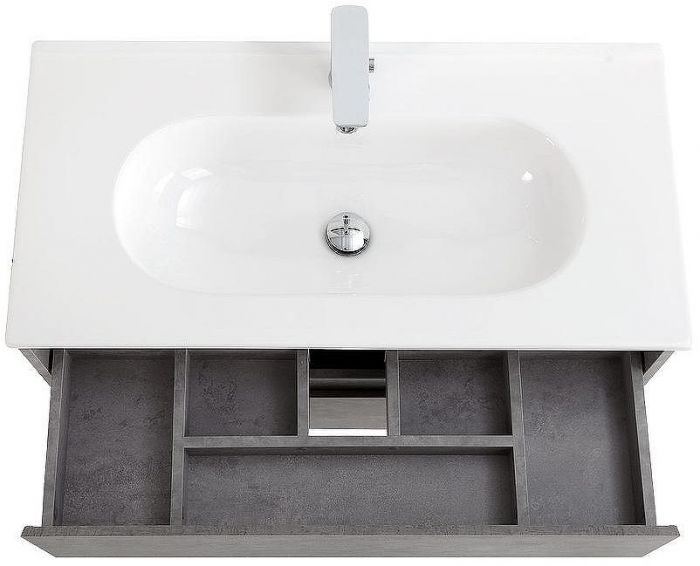Тумба под раковину BelBagno Kraft 100 KRAFT-1000-2C-SO-CG подвесная Cemento Grigio