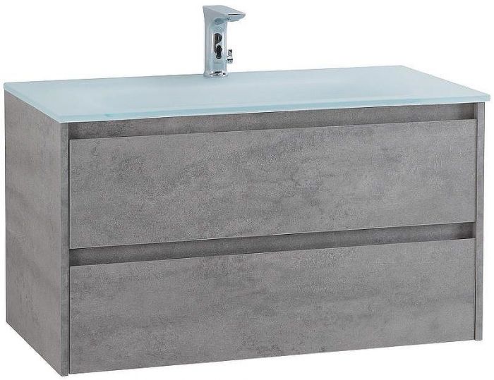 Тумба под раковину BelBagno Kraft 100 KRAFT-1000-2C-SO-CG подвесная Cemento Grigio