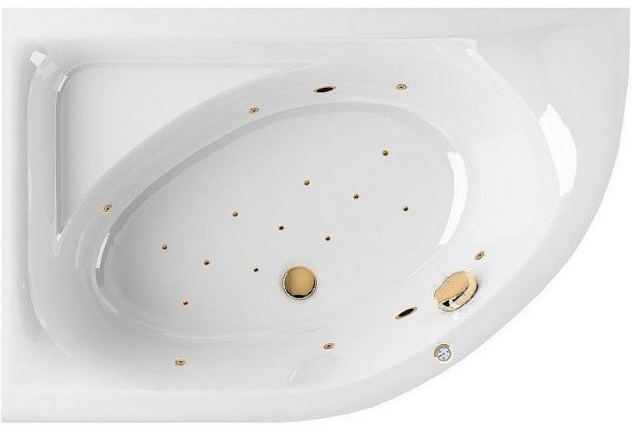 Акриловая ванна Excellent Aquarella 150x100 L WAEX.ARL15.RELAX.GL с гидромассажем