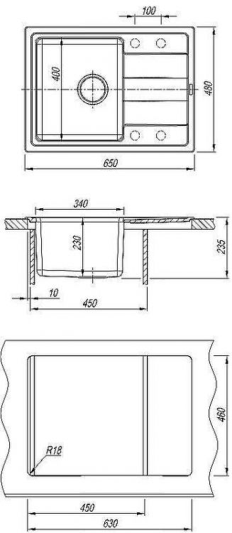 Кухонная мойка Florentina Комби-650 21.390.B0650.305 Грей