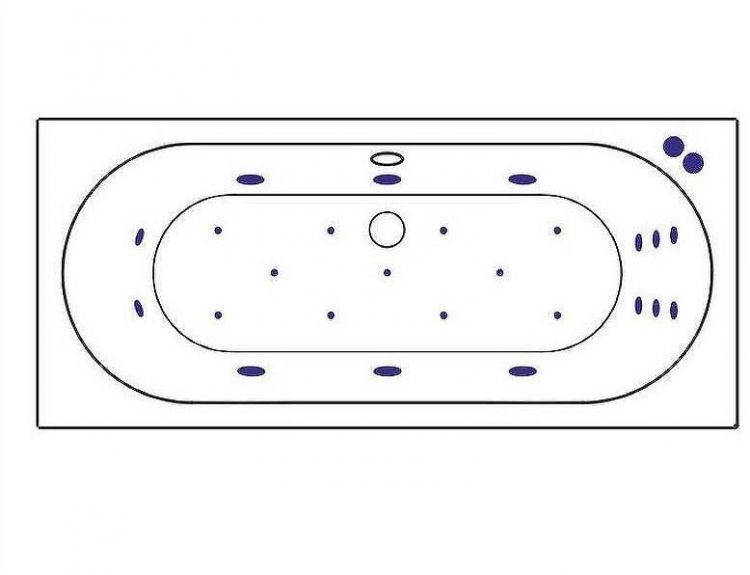 Акриловая ванна Excellent Oceana Slim 180x80 WAEX.OCE18S.ULTRA.CR с гидромассажем