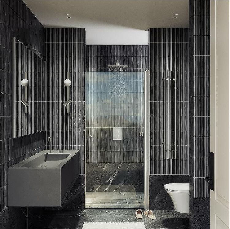 Душевая дверь Maybah Glass MGD-809-5 900x1980 на монопетле Хром матовый стекло прозрачное