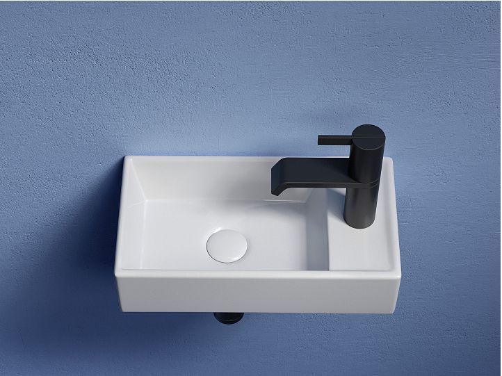 Умывальник CERAMICANOVA Element подвесной прямоугольный (чаша слева, отверстие под смеситель справа) CN6051L