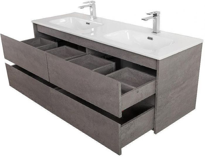 Тумба под раковину BelBagno Kraft 120 KRAFT-1200-4C-SO-2-CG подвесная Cemento Grigio