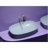 Умывальник CERAMICANOVA Element чаша накладная овальная (цвет Серо-Голубой Матовый) CN6049MHL