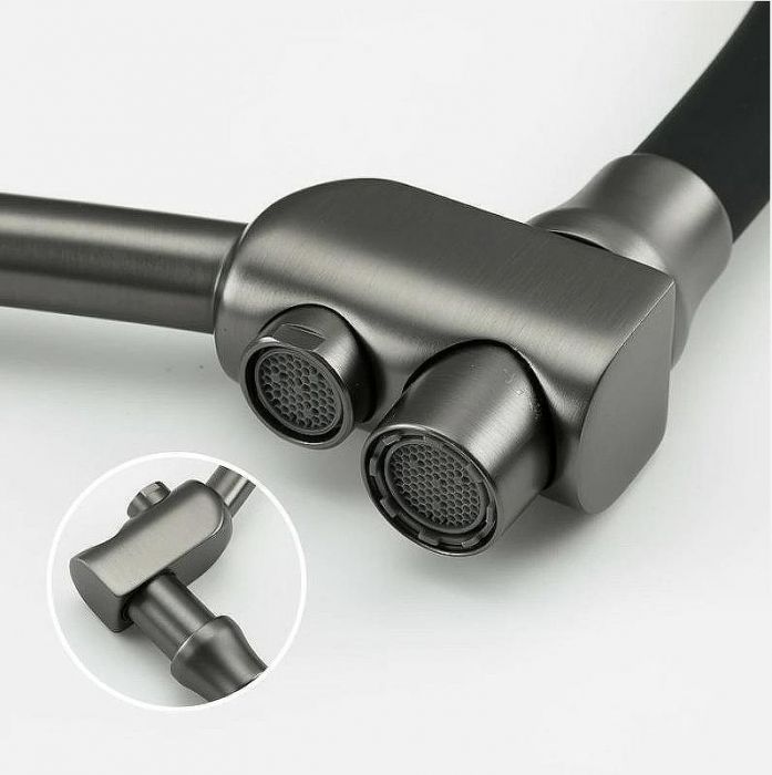 Смеситель для кухни Gappo G4398-19 Графит Черный