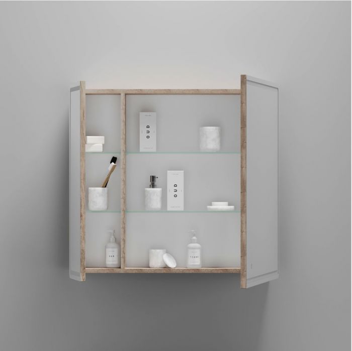 Зеркальный шкаф SANCOS Mirror 790x150х740 мм, с LED подсветкой, MI80EG