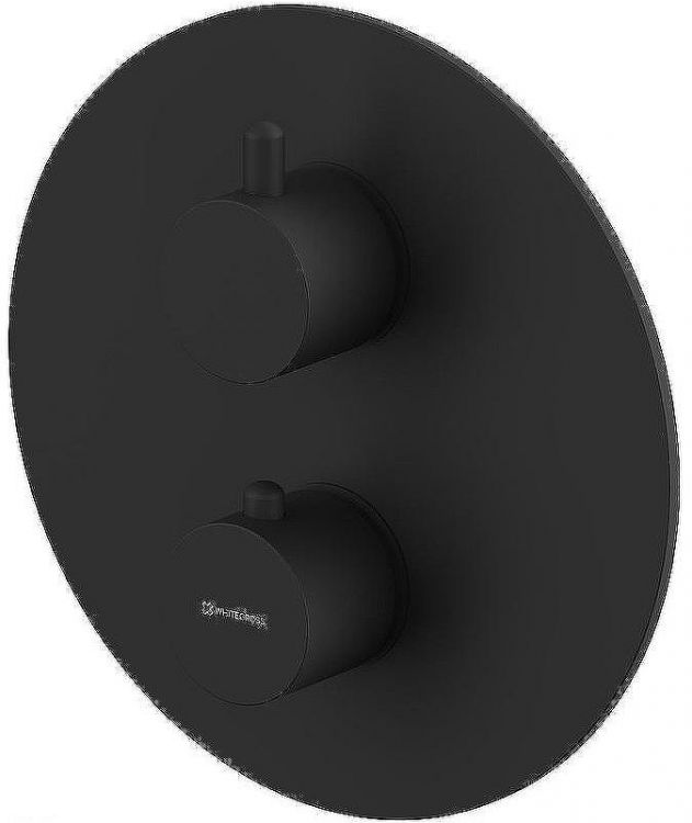 Душевая система Whitecross Y black YSET08TOPBL с термостатом Черная матовая