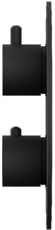 Душевая система Whitecross Y black YSET08TOPBL с термостатом Черная матовая