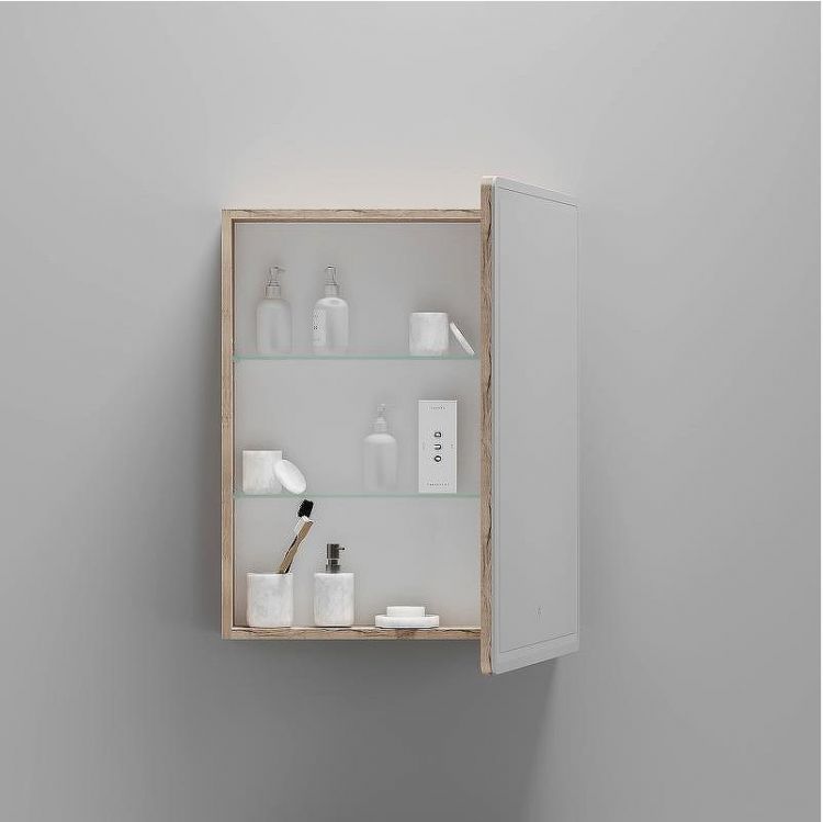 Зеркальный шкаф Sancos Mirror 60 MI60EG с подсветкой Дуб галифакс натуральный