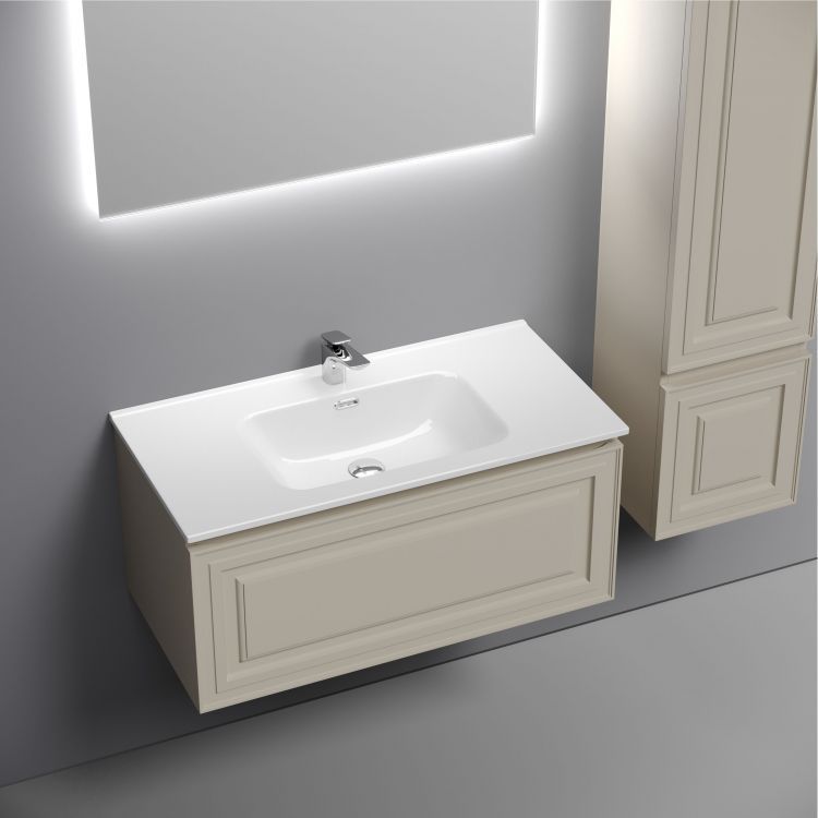 Тумба подвесная SANCOS Very 890х445х406, c одним ящиком оснащенным доводчиками, Beige Soft ,VR90CE