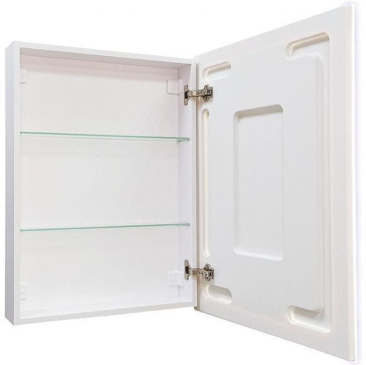 Зеркальный шкаф Reflexion Cube 500х800 RF2218CB с подсветкой Белый матовый