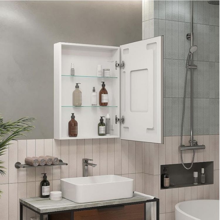 Зеркальный шкаф Reflexion Cube 500х800 RF2218CB с подсветкой Белый матовый