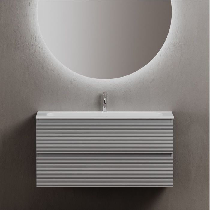 Тумба подвесная SANCOS под раковину Folk, Ergraut soft 995х445х500, FL100ES