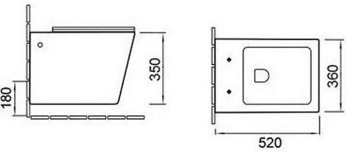 Комплект унитаза с инсталляцией SantiLine SL-5004MB+SL-04 с сиденьем Микролифт и Черной матовой клавишей смыва