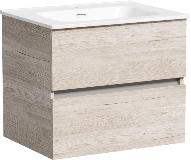 Тумба подвесная SANCOS под раковину Urban, дуб галифакс натуральный 590х450х550, UR60EG