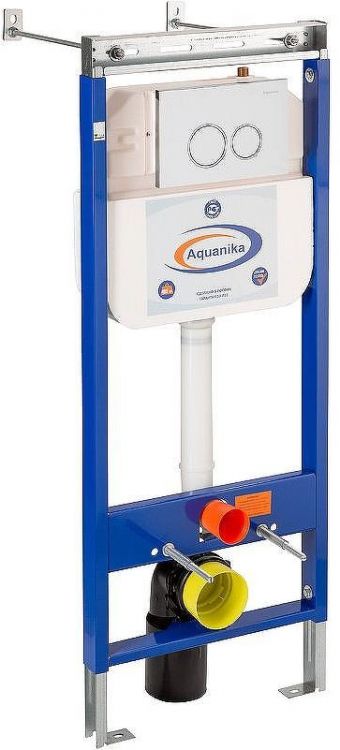 Инсталляция Aquanika Basic 10.702.45B.02.19 для унитаза с клавишей смыва Хром