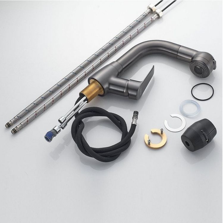 Смеситель для раковины Raffine F291T цвет Оружейная сталь Смеситель для раковины Raffine F291T цвет Оружейная сталь