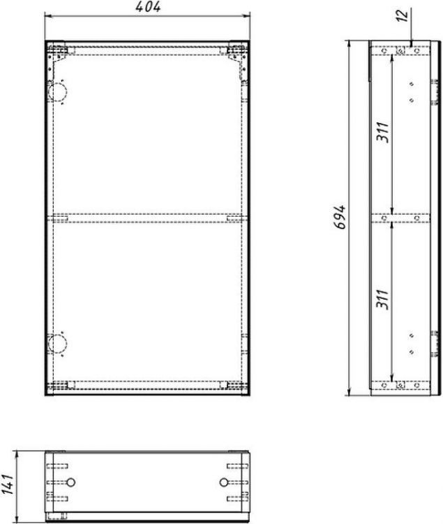 Зеркальный шкаф DIWO Архангельск 40 AH2304Z цвет Белый