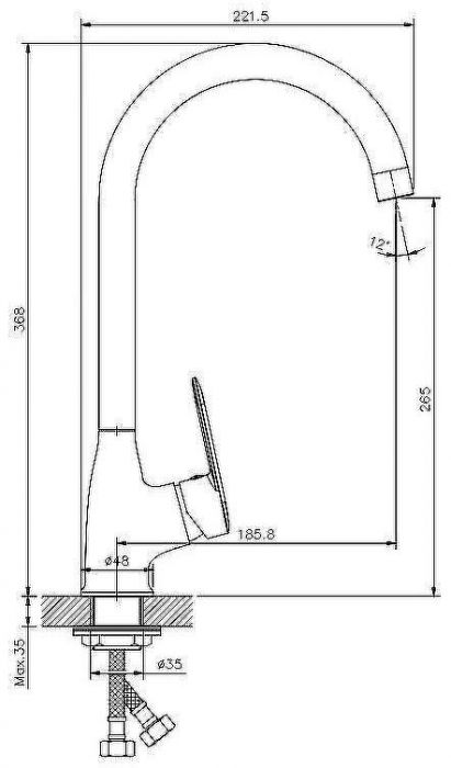 Смеситель для кухни Koller Pool Line LN0500 Хром