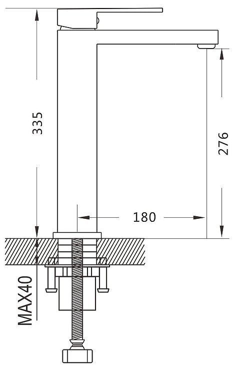 Смеситель для раковины Shevanik S7011T цвет Оружейная сталь Смеситель для раковины Shevanik S7011T цвет Оружейная сталь