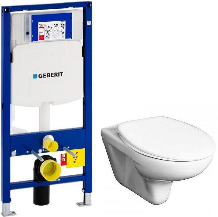 Комплект унитаза Roca Mateo 346200000+ZRU9302815  с инсталляцией Geberit Duofix Sigma UP320 111.300.00.5 с сиденьем