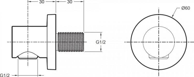 Душевой комплект Jacob Delafon Modulo E30758-CP с внутренней частью, хром