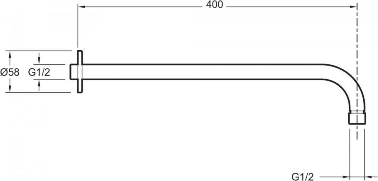 Душевой комплект Jacob Delafon Modulo E30758-CP с внутренней частью, хром