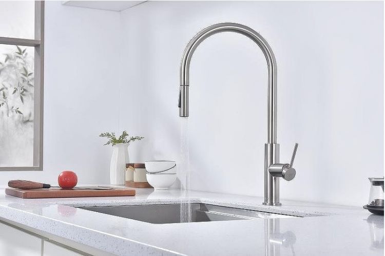 Смеситель для кухни Paulmark Senso Se215180-BS Брашированная сталь Смеситель для кухни Paulmark Senso Se215180-BS Брашированная сталь