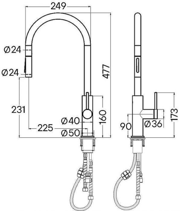 Смеситель для кухни Paulmark Senso Se215180-BS Брашированная сталь