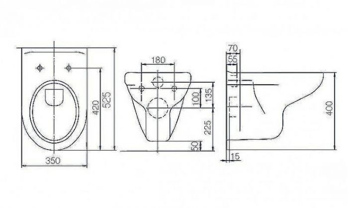 Комплект унитаза Rosa Элеганс Люкс Вн УнБ32 4620008195438 с инсталляцией Grohe Rapid SL 38772001 с сиденьем Микролифт и клавишей смыва Хром