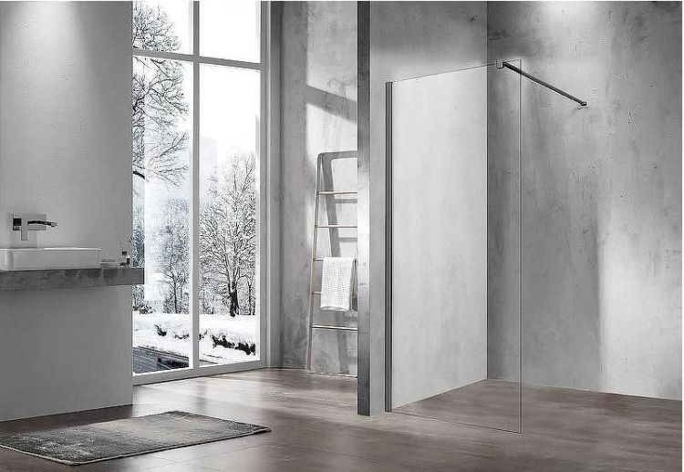 Душевая перегородка Vincea Walk-In 70 VSW-1H700CLGM профиль Вороненая сталь стекло прозрачное