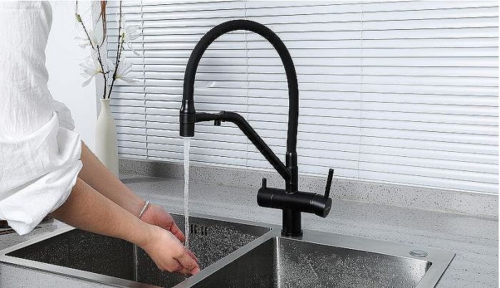 Смеситель для кухни Gappo G4398-86 Черный матовый