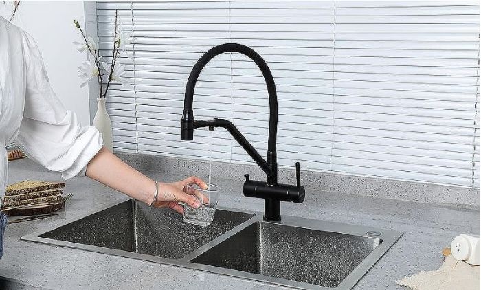 Смеситель для кухни Gappo G4398-86 Черный матовый